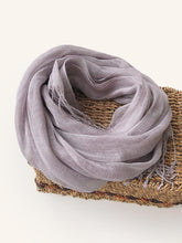 Load image into Gallery viewer, 100% Linen Lightweight Solid Color Scarf BIANCA