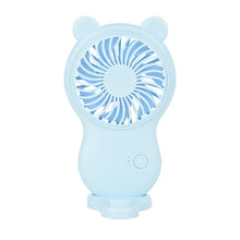 Load image into Gallery viewer, Handheld Pocket Mini Fan Portable With Bracket USB Mini Fan Portable Pocket Fan Cartoon Handheld Desktop Rechargeable Standing Fan Three Gear Wind Speed Regulation Battery Operated USB Small Fan with 3 Speeds for Home Office Car Outdoor Travel