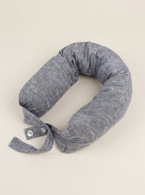 Load image into Gallery viewer, Linen Adjustable Neck Support Travel Pillow