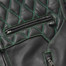 Load image into Gallery viewer, Tactical Emerald Men’s Motorcycle Leather Vest