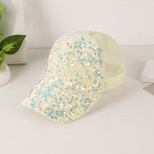 Load image into Gallery viewer, Sequin-Embroidered Mesh Baseball Cap with Sunshade – Breathable Trendy Hat