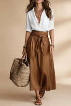 Load image into Gallery viewer, Button-Down Shirt & Straight Skirt Two-Piece Set