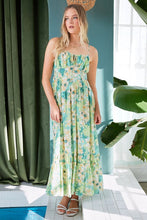 Load image into Gallery viewer, New Summer Floral Smocked Back Ruffled Hem Maxi Cami Dress – Bohemian Elegance, Feminine, Flowy, Comfortable, Effortlessly Chic
