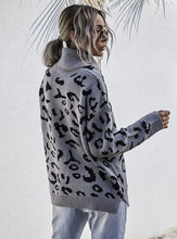 Load image into Gallery viewer, High Neck Leopard Print Sweater