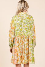 Load image into Gallery viewer, New Summer Floral Button Detail Long Sleeve Shirt Dress For Women – Elegant, Trendy, Fluttering, Feminine & Timeless Chic