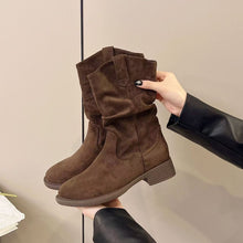 Load image into Gallery viewer, Solid Color Chunky Heel Ankle Boots Women | Versatile Style