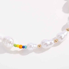 Load image into Gallery viewer, Gold-plated Pearl Necklace with Inlaid Pearls - Multi-row Women's Suit