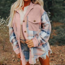 Load image into Gallery viewer, Women's Notch Lapel Check Print Long Sleeve Shirt