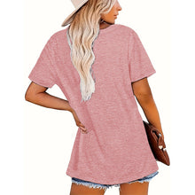 Load image into Gallery viewer, Women's Round Neck Graphic Print Short Sleeve T-Shirt