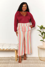 Load image into Gallery viewer, Double Take Striped Smocked Waist Pants with Pockets