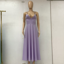 Load image into Gallery viewer, Sexy V-neck Suspender Dress Summer Fashion A-Line Long Dresses For Women