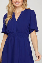Load image into Gallery viewer, New Ruffled Surplice Short Flutter Sleeve Mini Dress For Women – Elegant, Playful and Feminine Surplice Mini Dress with Flutter Sleeves