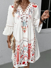 Load image into Gallery viewer, Exquisite Summer Feminine Lace Detail Printed Dress Chic Midi Lightweight Dress
