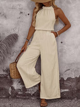 Load image into Gallery viewer, Women's Draped Neck Sleeveless Vest & Casual Pants Two-Piece Set
