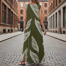 Load image into Gallery viewer, Printed V-Neck Sleeveless High-Waist Maxi Dress | 3 Colors