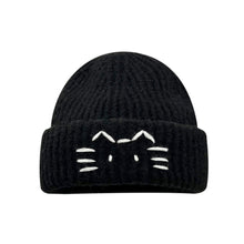 Load image into Gallery viewer, Women’s Cute Cat Line Design Knitted Hat – Warm Fall & Winter Beanie