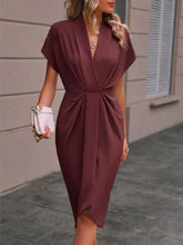 Load image into Gallery viewer, Pleated A-Line Midi Dress – V-Neck Sleeveless Summer Dress