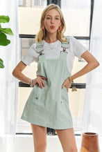Load image into Gallery viewer, Adjustable Wide Strap Square Neck Overall Dress – Modern and Chic Square Neck Dress with Adjustable Straps and Trendy Overall Style