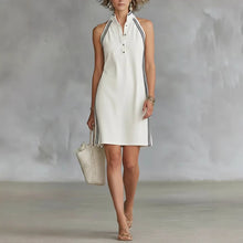 Load image into Gallery viewer, Women’s Sleeveless Button-Up Collar Shirt Dress
