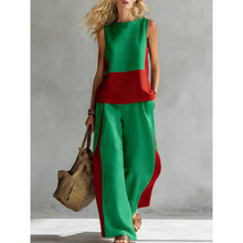 Load image into Gallery viewer, Printed Retro Sleeveless Top & Wide-Leg Pants Set | 12 Prints S–5XL