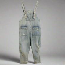 Load image into Gallery viewer, Women's Summer Retro Nostalgic Ripped Denim Overalls