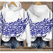 Load image into Gallery viewer, Women’s Printed Hooded Long Sleeve Pullover Sweatshirt