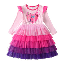 Load image into Gallery viewer, VIKITA Winter Long Sleeve Cotton Dress for Girls 12T Pink LH2311