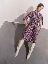 Load image into Gallery viewer, Maeve Navy & Pink Floral Dress