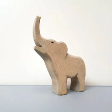 Load image into Gallery viewer, Wooden Animal Figures Handcrafted Elephant Lion Giraffe Toys - # BOT&G512610002