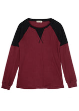 Load image into Gallery viewer, Two Tone Waffle Knit Crewneck Sweater