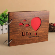 Load image into Gallery viewer, 8 Inch Wood Cover Albums Handmade Pasted Photo Album Personalized Baby Lovers DIY Photo Albums Birthday Gift Family Scrapbook Albums Family Anniversary Gift For Couple