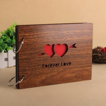 Load image into Gallery viewer, 8 Inch Wood Cover Albums Handmade Pasted Photo Album Personalized Baby Lovers DIY Photo Albums Birthday Gift Family Scrapbook Albums Family Anniversary Gift For Couple