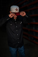 Load image into Gallery viewer, FR Western Style Pearl Snap - Black