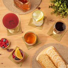 Load image into Gallery viewer, Eco-Friendly Linen-Feel Cocktail Napkins – Premium Disposable Beverage Napkins, Reusable & Biodegradable (4.75"x4.75" Folded, 50-Pack)