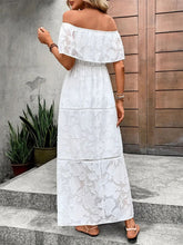 Load image into Gallery viewer, White Stylish Off-Shoulder Maxi Dress Elegant Short Sleeve Summer Dress