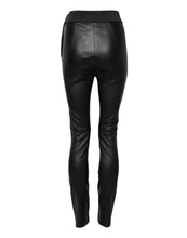 Load image into Gallery viewer, Dolce & Gabbana Black Leather Elastic Waist Pants