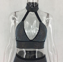 Load image into Gallery viewer, Women Diamonds Two Piece Set Dress
