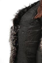 Load image into Gallery viewer, Genuine Silver Fox Cashmere Blend Coat