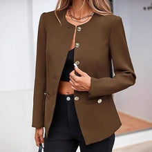 Load image into Gallery viewer, Women’s Round Neck Button Cardigan – Long Sleeve Classic Knit Sweater