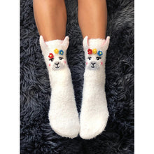 Load image into Gallery viewer, Fuzzy Llama Non-Skid Slipper