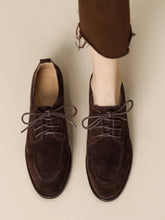 Load image into Gallery viewer, Women’s Retro Deep-Mouth Lace-Up Loafers