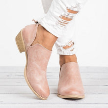 Load image into Gallery viewer, Women's Retro Chunky Heel Ankle Boots – Block Heel Faux Suede