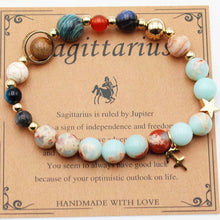 Load image into Gallery viewer, Twelve Constellations Bracelets - Natural Stone Beaded Bracelets with Eight Planet Designs