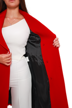 Load image into Gallery viewer, Lafayette Cashmere Blend Overcoat in Ruby