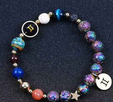 Load image into Gallery viewer, Blue San Volcanic Rock Constellation Bracelets – Colorful Twelve Constellations
