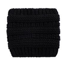 Load image into Gallery viewer, Ponytail Beanie Headwrap with Ear Warmer