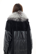 Load image into Gallery viewer, Genuine Silver Fox Fur Italian Cashmere Wool Freudenberg Comfortemp® Coat