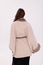 Load image into Gallery viewer, Genuine Mink Fur Double Face Wool Poncho