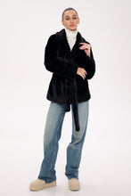Load image into Gallery viewer, Faux Mink Effect Fur Coat