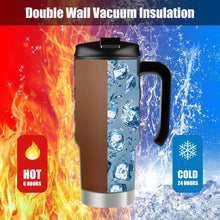 Load image into Gallery viewer, HAUSHOF 24oz Insulated Tumbler with Lid & Handle – Double Wall Vacuum Stainless Steel Travel Mug, Leak-Proof, BPA-Free, Wide Mouth for Ice, Hot & Cold Drinks